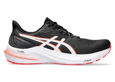 Pre-owned Asics Men's  Gt2000 12 Sneakers In Black/sunrise Red