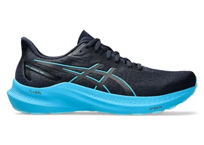 Pre-owned Asics Men's  Gt2000 12 Sneakers In Midnight/digital Aqua In Blue