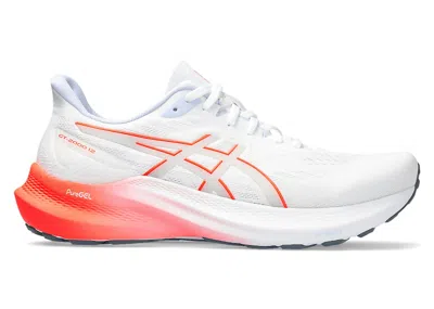 Pre-owned Asics Men's  Gt2000 12 Sneakers In White/sunrise Red