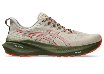 Pre-owned Asics Men's  Gt2000 13 Tr Beige Green Sneakers In Nature Bathing/red Snapper