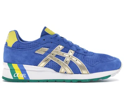 Pre-owned Asics Men's  Gtii Kfe Brazil Sneakers In Blue/gold In Multi