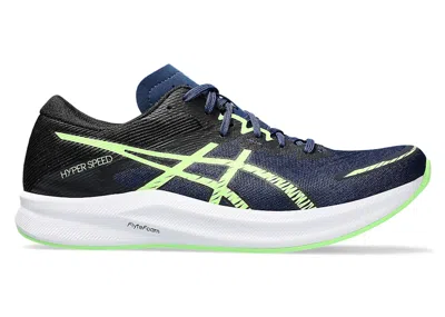 Pre-owned Asics Men's  Hyper Speed 3 Sneakers In Blue Expanse/illuminate Green