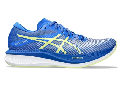Pre-owned Asics Men's  Magic Speed 3 Sneakers In Illusion Blue/glow Yellow In Multi