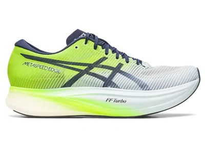 Pre-owned Asics Men's  Metaspeed Edge+ Sneakers In Sky Blue/hazard Green In Multi