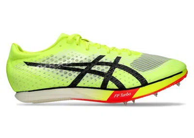 Pre-owned Asics Men's  Metaspeed Md Paris Sneakers In Safety Yellow/black In Multi