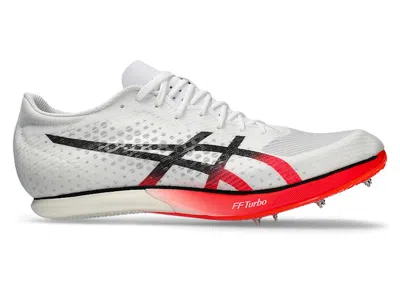 Pre-owned Asics Men's  Metaspeed Md Sneakers In White/black In Multi