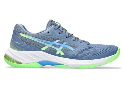 Pre-owned Asics Men's  Netburner Ballistic Ff 3 Sneakers In Denim Blue/waterscape