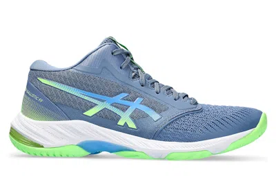 Pre-owned Asics Men's  Netburner Ballistic Ff Mt 3 Sneakers In Denim Blue/waterscape