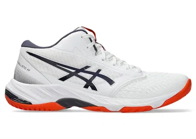 Pre-owned Asics Men's  Netburner Ballistic Ff Mt 3 Sneakers In White/indigo Fog