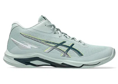 Pre-owned Asics Men's  Netburner Ballistic Ff Mt 4 Sneakers In Lichen Rock/tranquil Teal In Multi