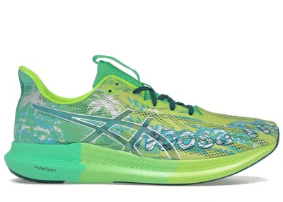 Pre-owned Asics Men's  Noosa Tri 14 Green Sneakers In Safety Yellow/white
