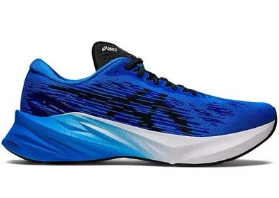 Pre-owned Asics Men's  Novablast 3 Sneakers In Electric Blue/black In Multi