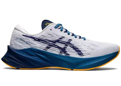 Pre-owned Asics Men's  Novablast 3 Sneakers In White/deep Ocean In Multi