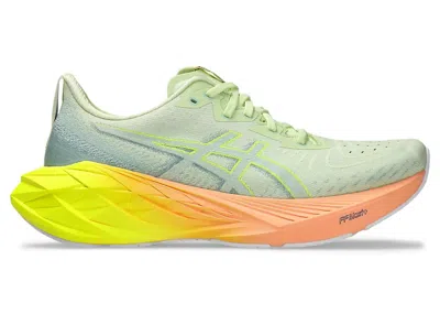Pre-owned Asics Men's  Novablast 4 Paris Sneakers In Cool Matcha/safety Yellow In Multi