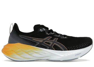 Pre-owned Asics Men's  Novablast 4 Sneakers In Black/thunder Blue In Multi