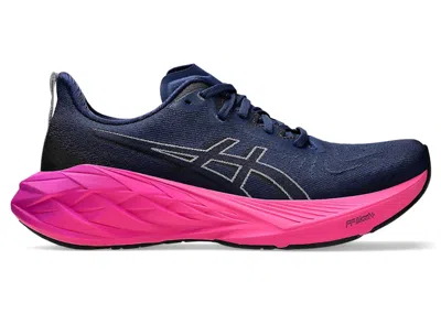 Pre-owned Asics Men's  Novablast 4 Sneakers In Blue Expanse/black
