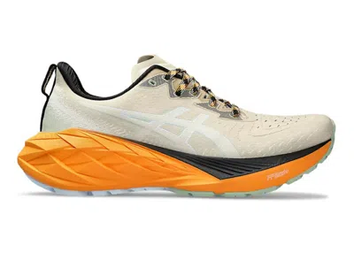 Pre-owned Asics Men's  Novablast 4 Tr Sneakers In Nature Bathing/fellow Yellow
