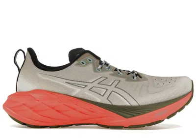 Pre-owned Asics Men's  Novablast 4 Tr Sneakers In Nature Bathing/red Snapper