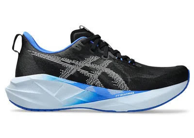 Pre-owned Asics Men's  Novablast 5 Blue Sneakers In Black/white In Multi