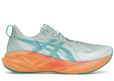 Pre-owned Asics Men's  Novablast 5 Orange Sneakers In Soothing Sea/wave Teal In Blue