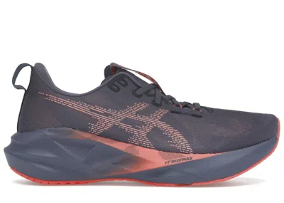 Pre-owned Asics Men's  Novablast 5 Sneakers In Greyish Purple/coral Reef