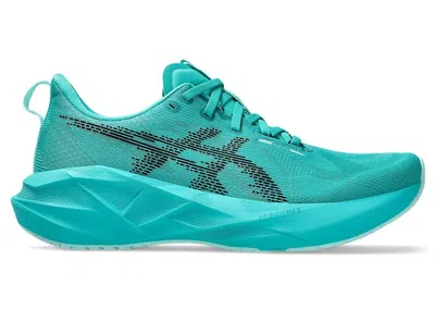 Pre-owned Asics Men's  Novablast 5 Sneakers In Wave Teal/black In Multi