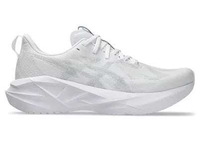 Pre-owned Asics Men's  Novablast 5 Sneakers In White/piedmont Grey In Gray