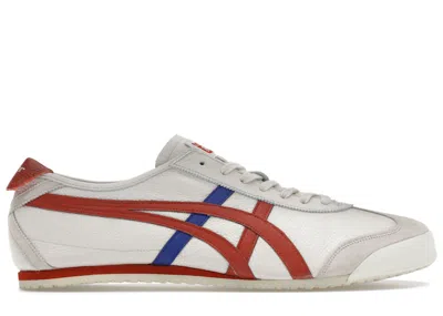 Pre-owned Asics Men's  Onitsuka Tiger Mexico 66 Blue Sneakers In Birch/rust Red