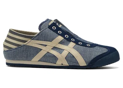 Pre-owned Asics Men's  Onitsuka Tiger Mexico 66 Paraty Sneakers In Blue Chambray/natural