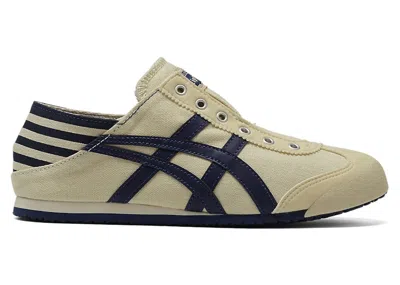 Pre-owned Asics Men's  Onitsuka Tiger Mexico 66 Paraty Sneakers In Natural/navy Blue