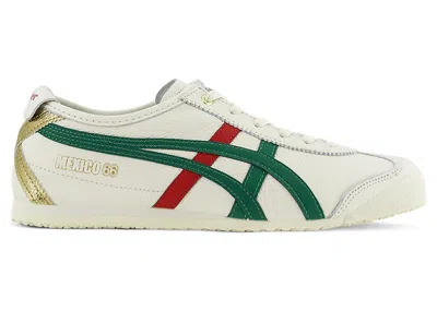 Pre-owned Asics Men's  Onitsuka Tiger Mexico 66 Red Gold Sneakers In Birch/kale