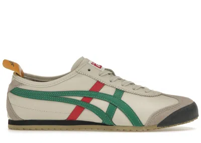 Pre-owned Asics Men's  Onitsuka Tiger Mexico 66 Red Yellow Sneakers In Birch/green
