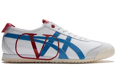Pre-owned Asics Men's  Onitsuka Tiger Mexico 66 Sd Valentino Sneakers In White/directoire Blue In Multi