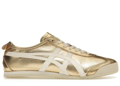 Pre-owned Asics Men's  Onitsuka Tiger Mexico 66 Sneakers In Gold/white In Multi