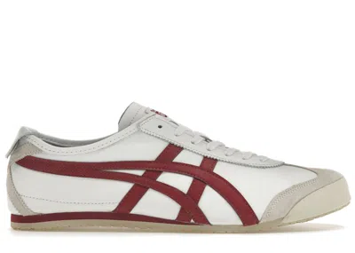 Pre-owned Asics Men's  Onitsuka Tiger Mexico 66 Sneakers In White/burgundy In Multi