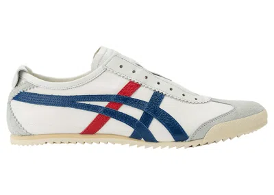 Pre-owned Asics Men's  Onitsuka Tiger Mexico Slipon Deluxe Nm Sneakers In White/ Blue