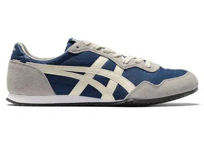 Pre-owned Asics Men's  Onitsuka Tiger Serrano Sneakers In Mako Blue/cream In Multi