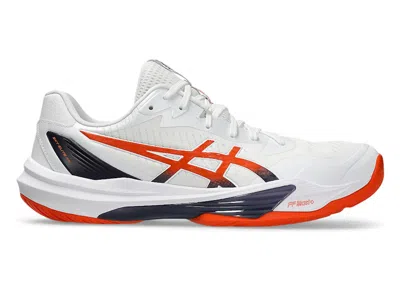 Pre-owned Asics Men's  Sky Elite Ff 3 Sneakers In White/nova Orange