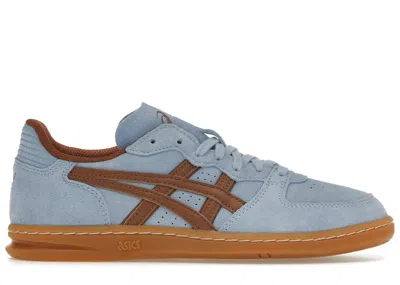 Pre-owned Asics Men's  Skyhand Og Hay Sneakers In Blue/brown/gum