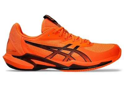 Pre-owned Asics Men's  Solution Speed Ff 3 Clay Sneakers In Shocking Orange/black