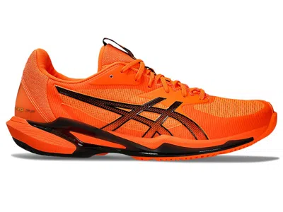 Pre-owned Asics Men's  Solution Speed Ff 3 Sneakers In Shocking Orange/black In Multi