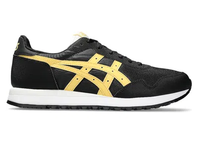 Pre-owned Asics Men's  Tiger Runner Ii Sneakers In Black/faded Yellow In Multi