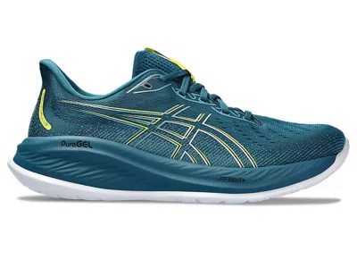 Asics Men's Cumulus 26 Sneaker In Evening Teal/ Bright Yellow In Multi