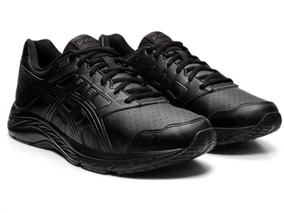 Asics Men's Gel-contend 5 Synthetic Leather In Black/graphite Grey