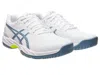Asics Men's Gel Game 9 Shoes In White Steel Blue In White