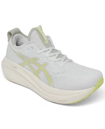 Asics Gel-nimbus® 27 Rubber-trimmed Mesh Running Trainers In Yellow