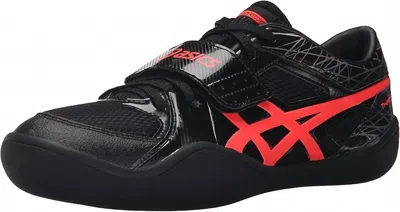 Asics Men's Throw Pro Track Shoe In Black/coral In Multi