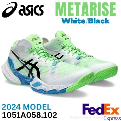 Pre-owned Asics Men's Volleyball Shoes Metarise White/black 1051a058 102