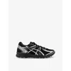 Asics Mens Black Pure Silver Jog 100s Metallic-trim Mixed-material Trainers In Black Pure Silver