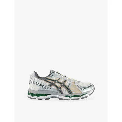 Asics Mens Cream Carbon Gel-kayano 12.1 Woven Trainers In Gray